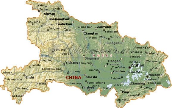 Hubei China Map